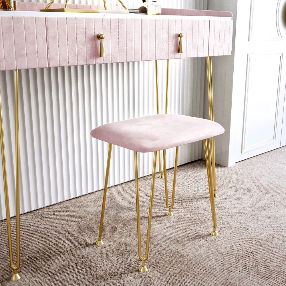 Tokyo Glow 2 Drawer Dressing Table Set with LED Mirror - Pink