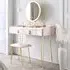Tokyo Glow 2 Drawer Dressing Table Set with LED Mirror - Pink