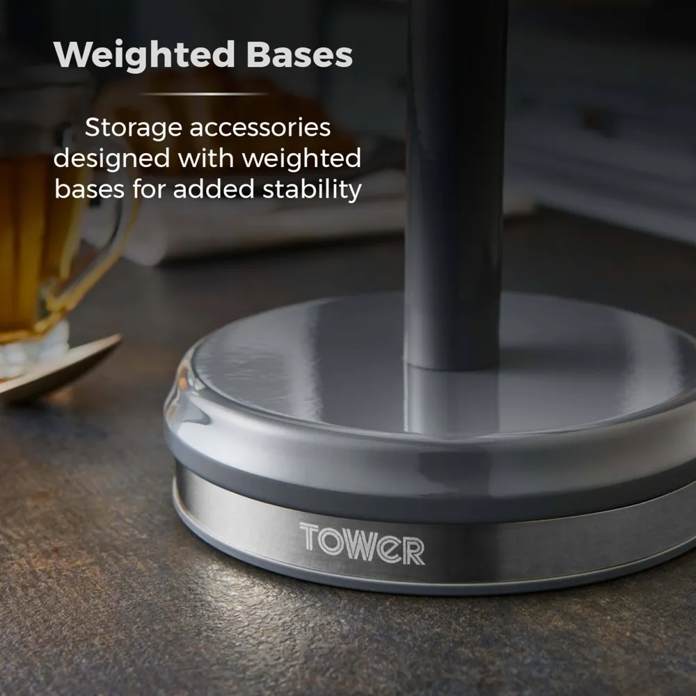 Belle Mug Tree and Towel Pole Set - Graphite, Steel