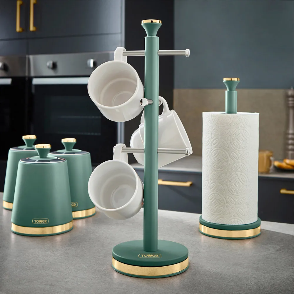 Cavalletto Mug Tree and Towel Pole Set - Green
