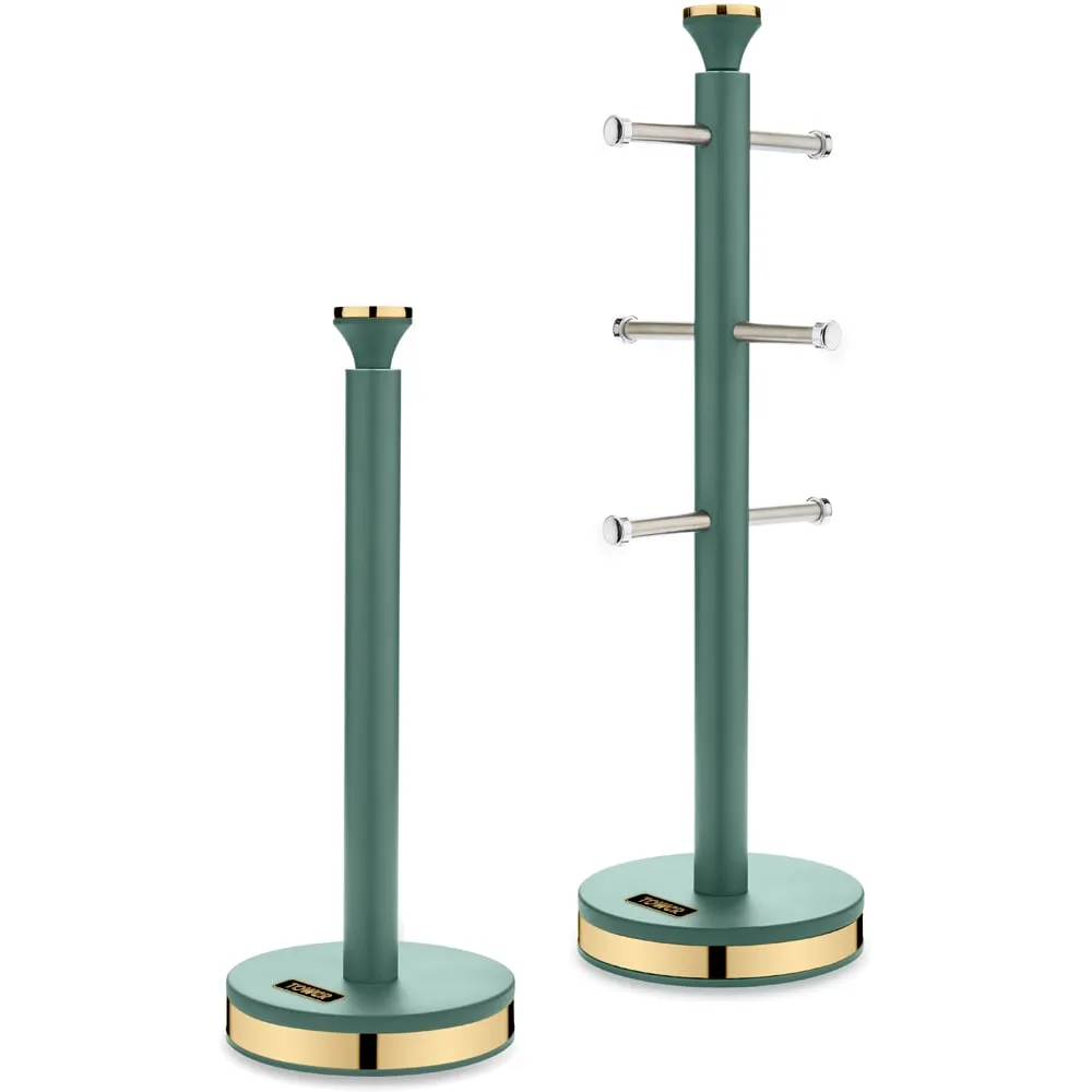 Cavalletto Mug Tree and Towel Pole Set - Green image