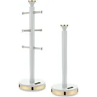 Cavalletto Mug Tree and Towel Pole Set - White