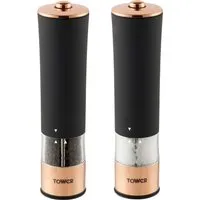Electric Salt and Pepper Mill Set - Black