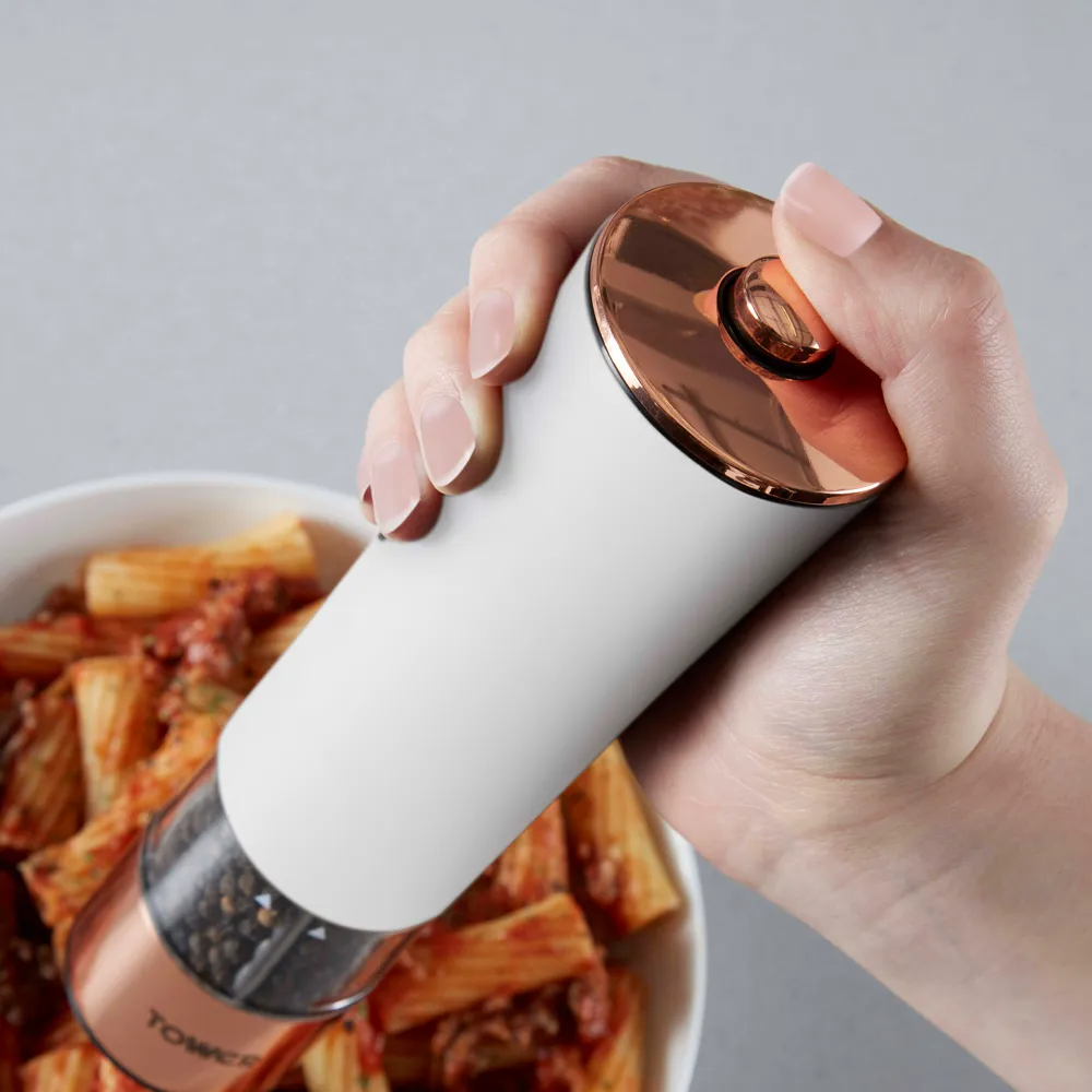 Electric Salt and Pepper Mill Set - White