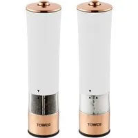 Electric Salt and Pepper Mill Set - White