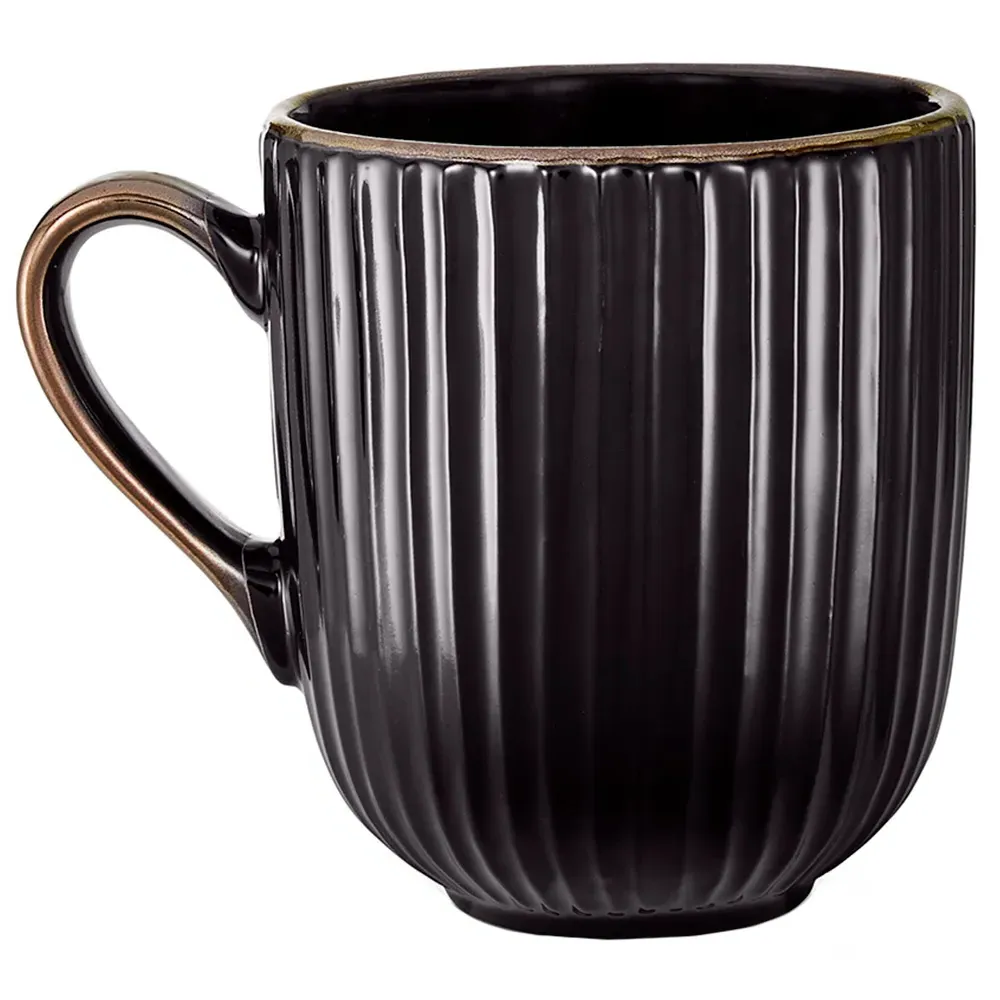 Empire 16 Piece Dinnerware Set - Black, Stoneware