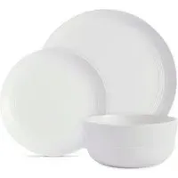 Tower 12 Piece Porcelain Dinnerware Set - White