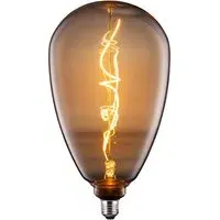 4W Filament E27 Bulb - Warm White, Amber Glass