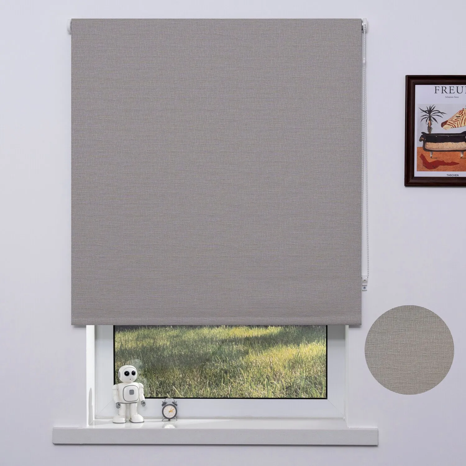 Jute Textured Blackout Blind - Cream