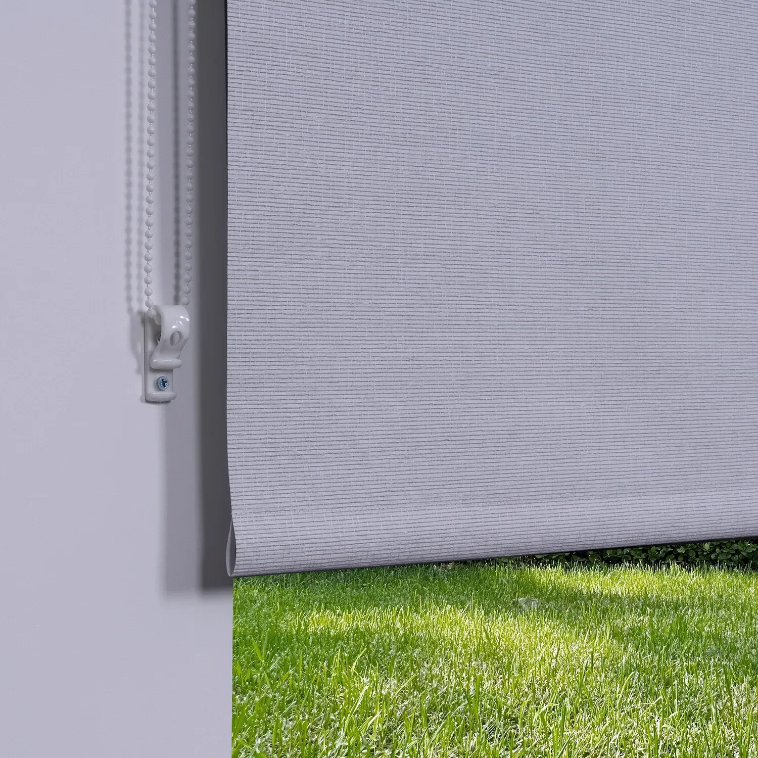Jute Textured Blackout Blind - White