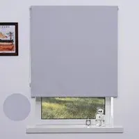 Jute Textured Blackout Blind - White