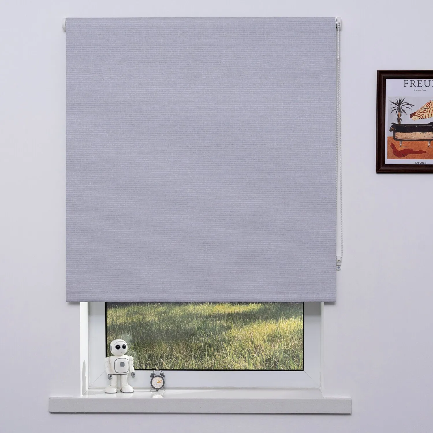 Jute Textured Blackout Blind - White