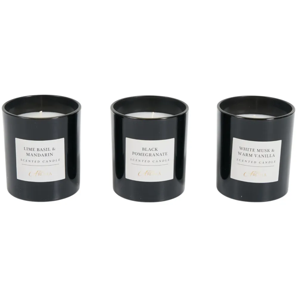 3-Piece Candle Gift Set - Black