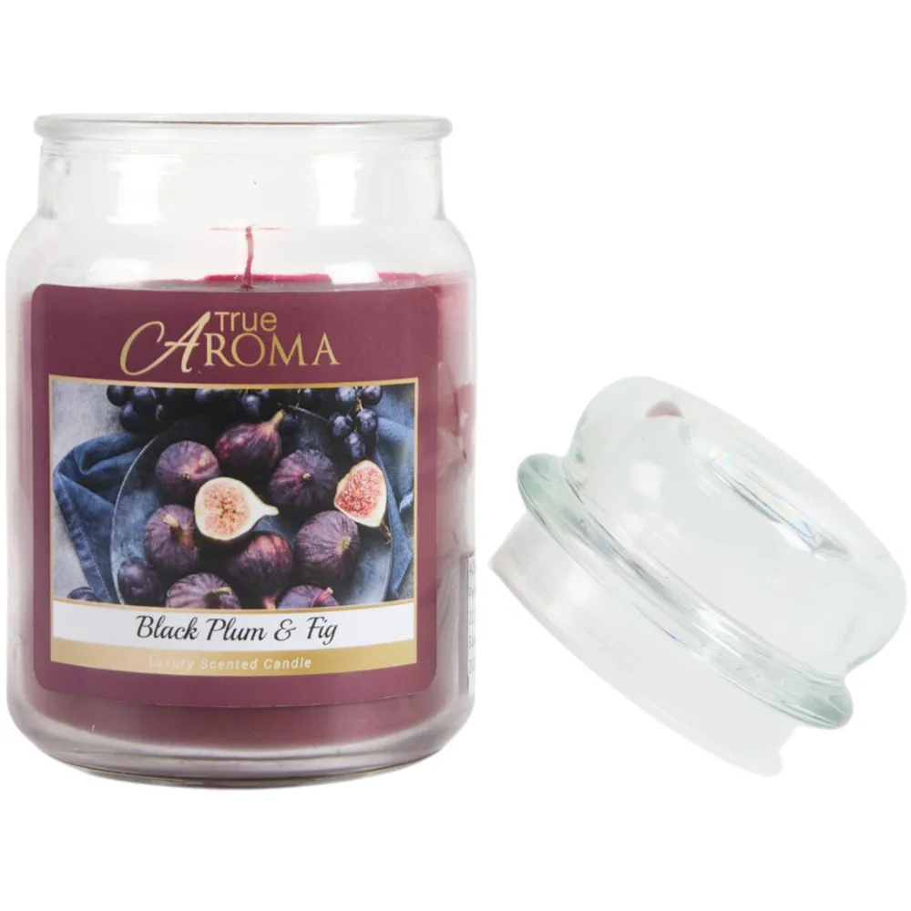 Black Plum and Fig Mason Jar Candle Large