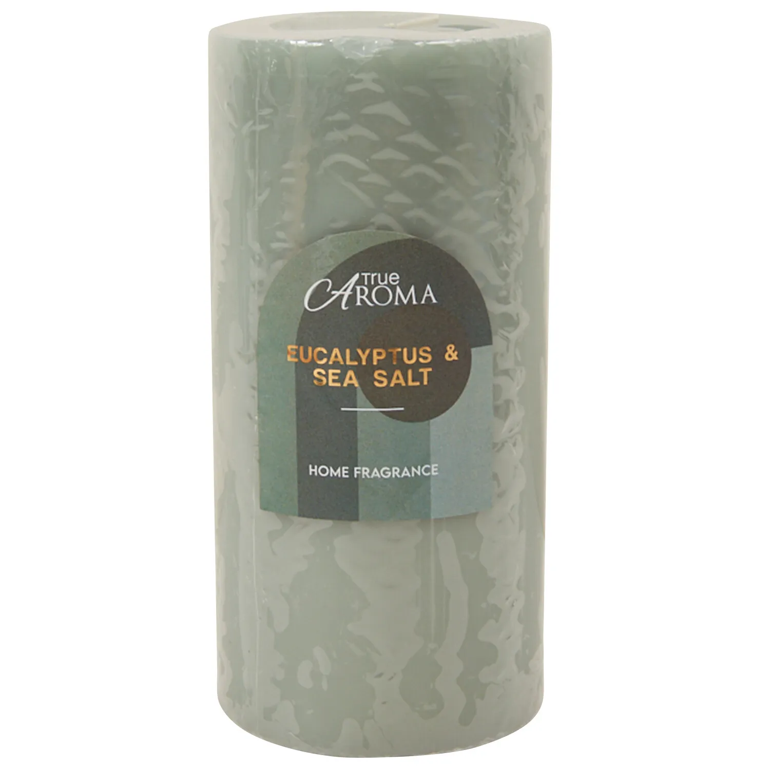 Eucalyptus and Sea Salt Scented Pillar Candle - Green image