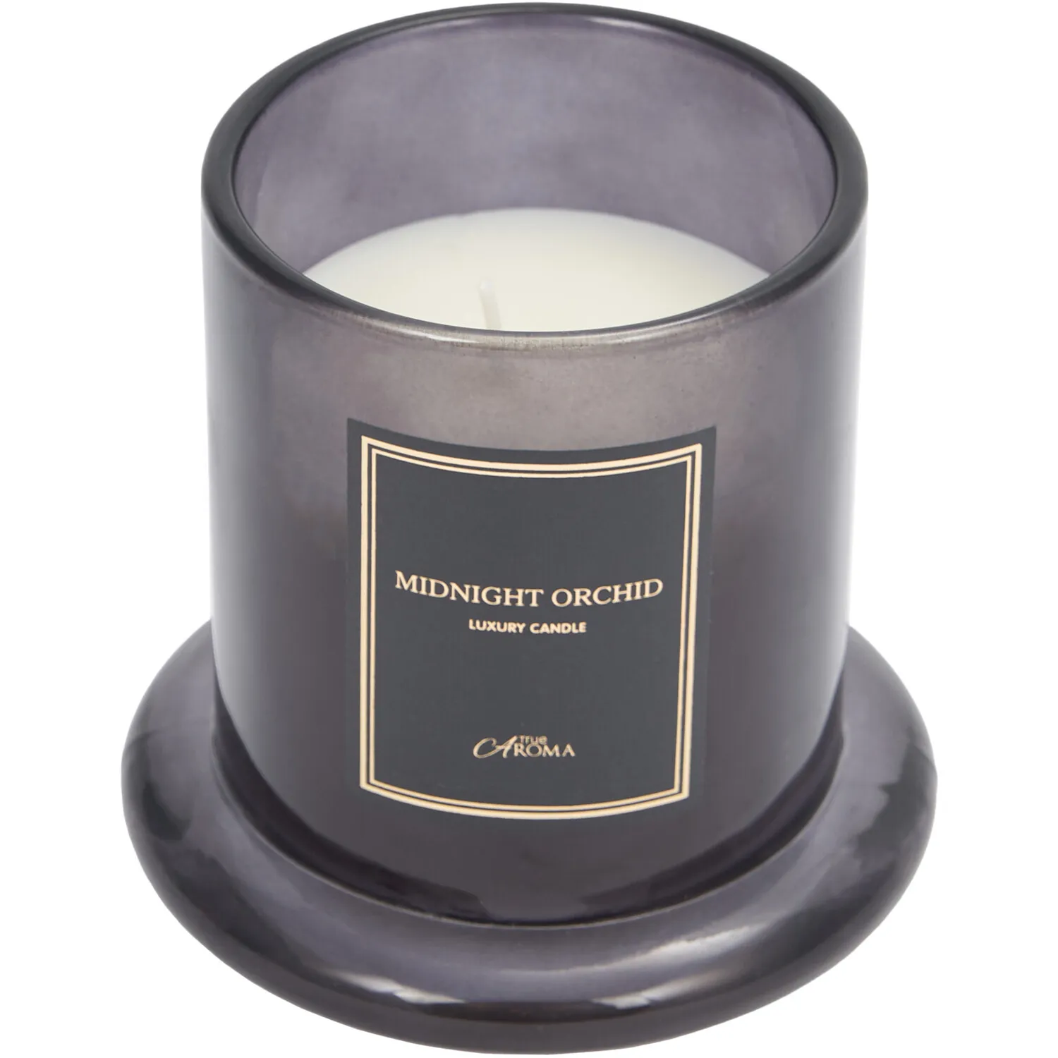 Midnight Orchid Bell Jar Candle - Black