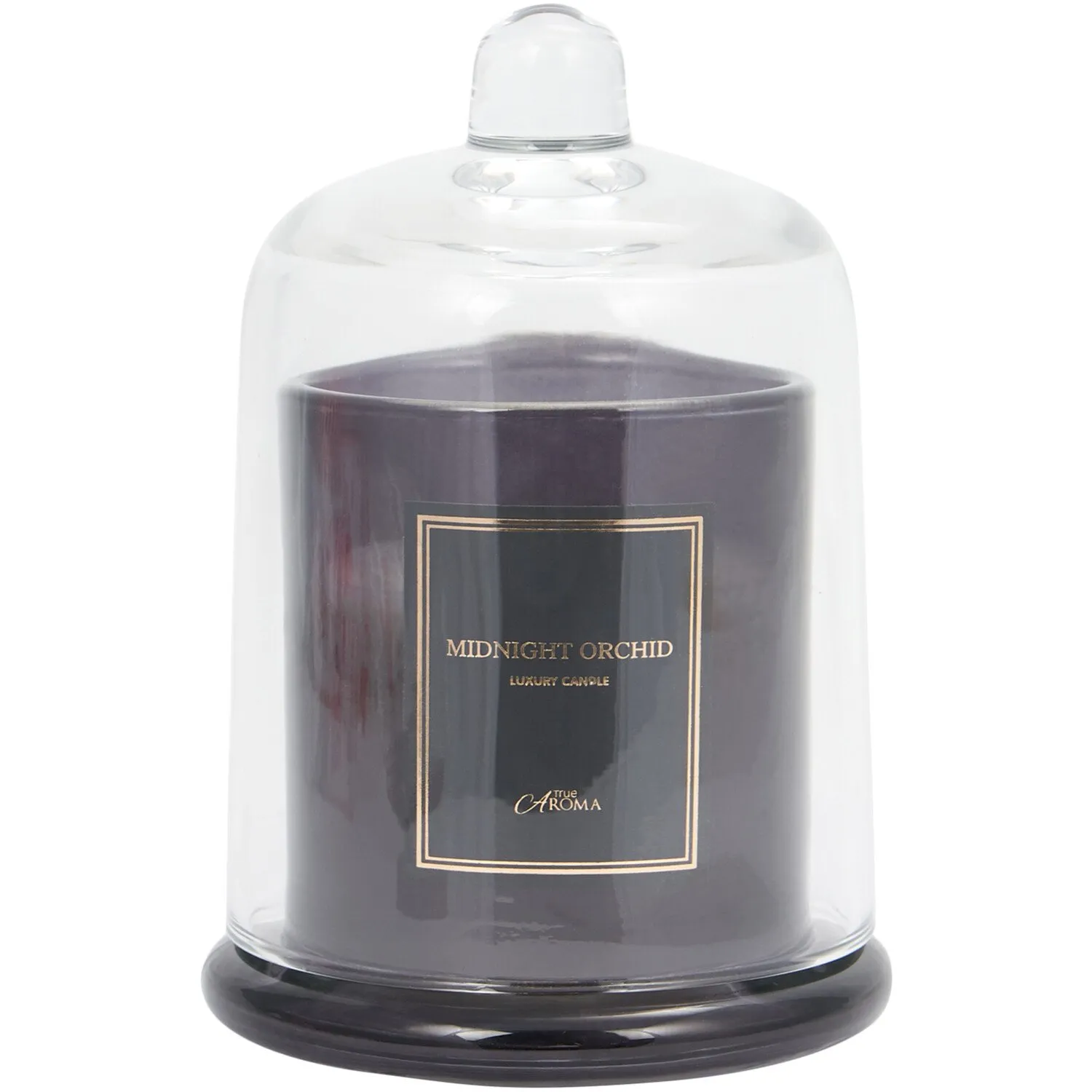Midnight Orchid Bell Jar Candle - Black image