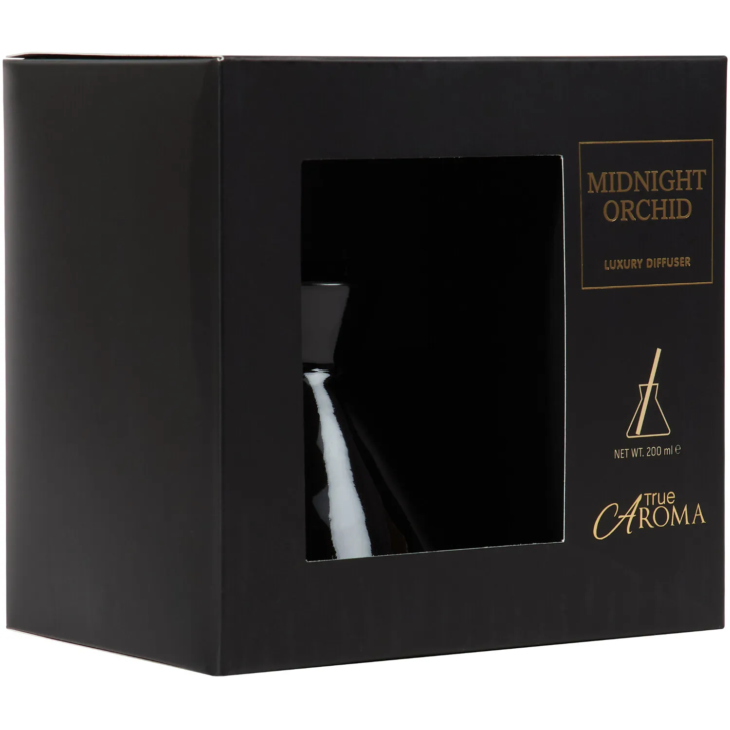 Midnight Orchid Flask Diffuser - Black