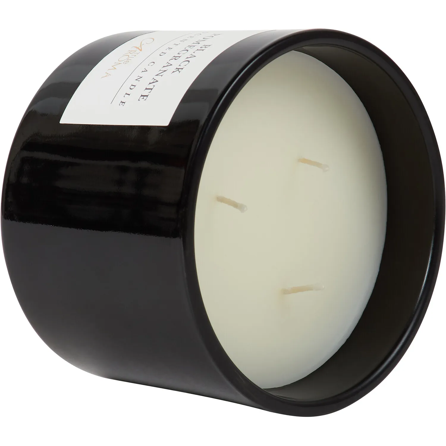 Pomegranate Candle with Lid - Black