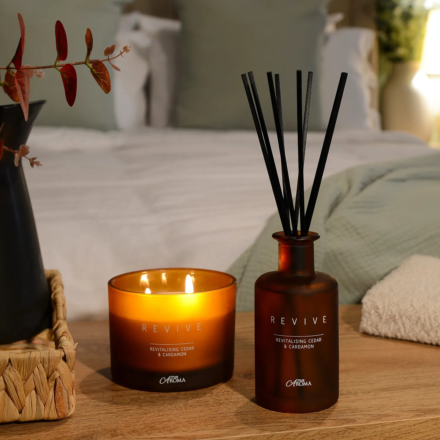 Revive Cedar and Cardamom Reed Diffuser - Orange