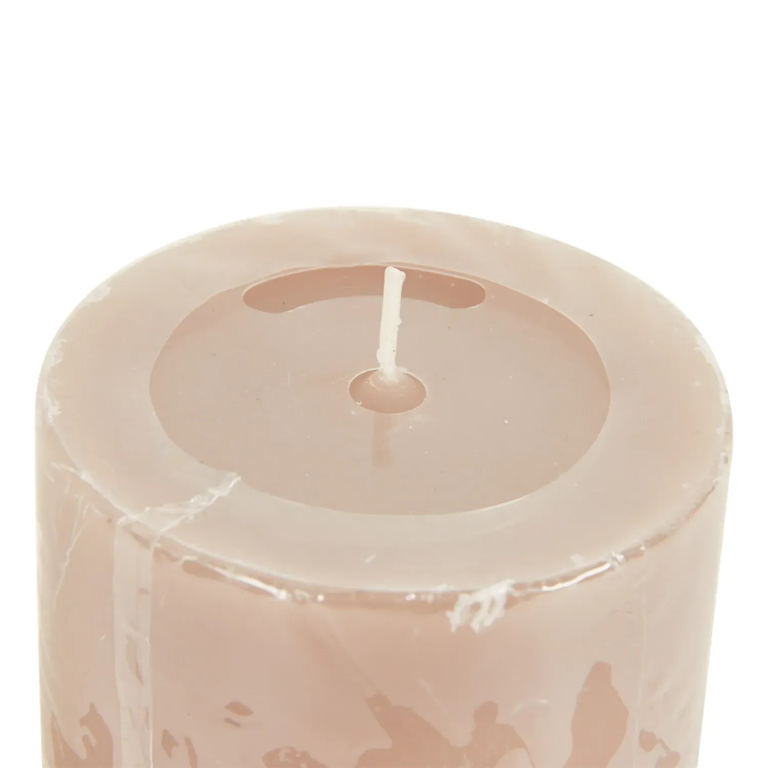Sandalwood and Jasmine Scented Pillar Candle - Brown