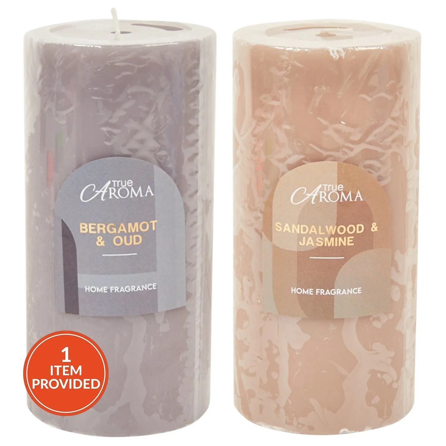 Sandalwood or Bergamot Scented Pillar Candle