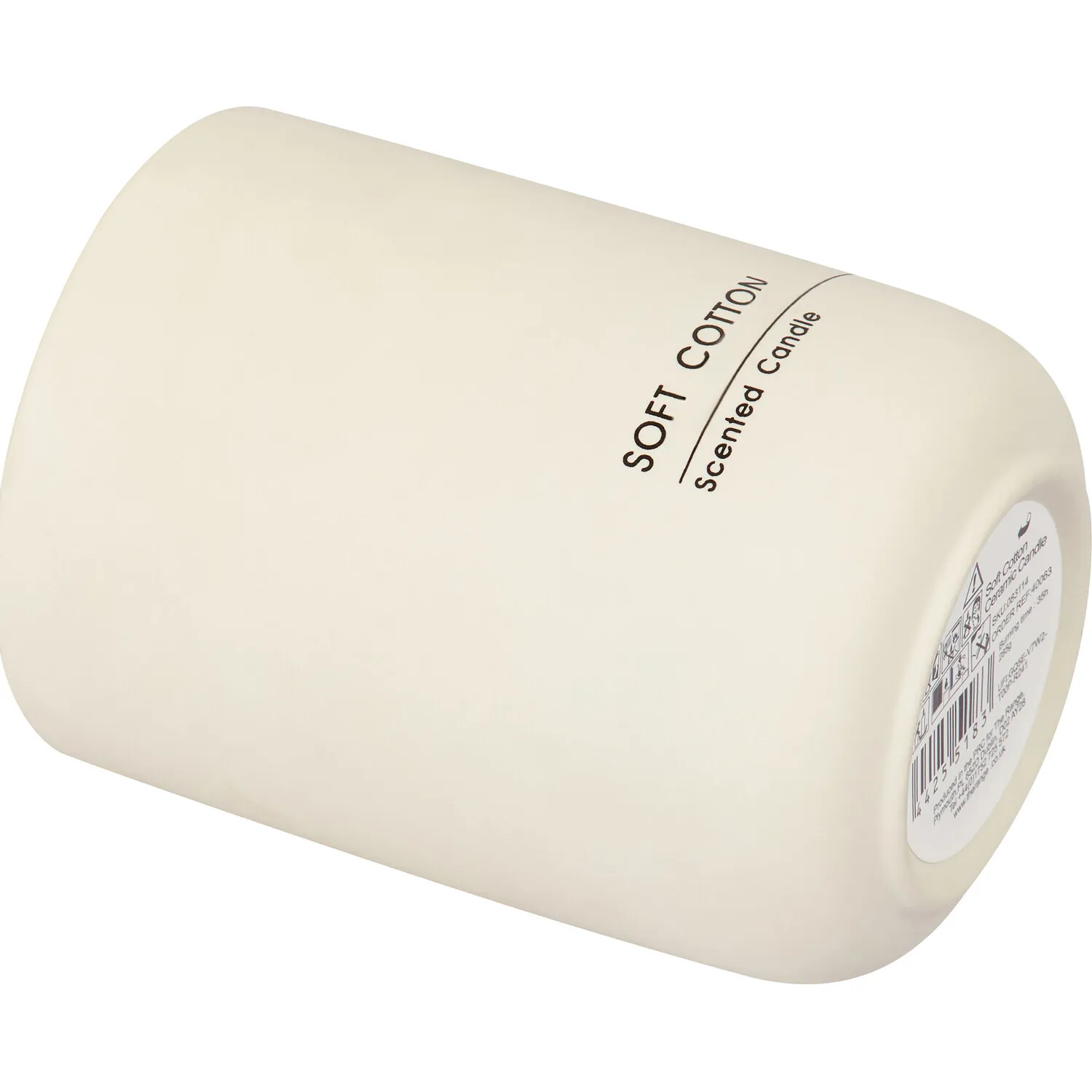 Soft Cotton Ceramic Candle - Cream