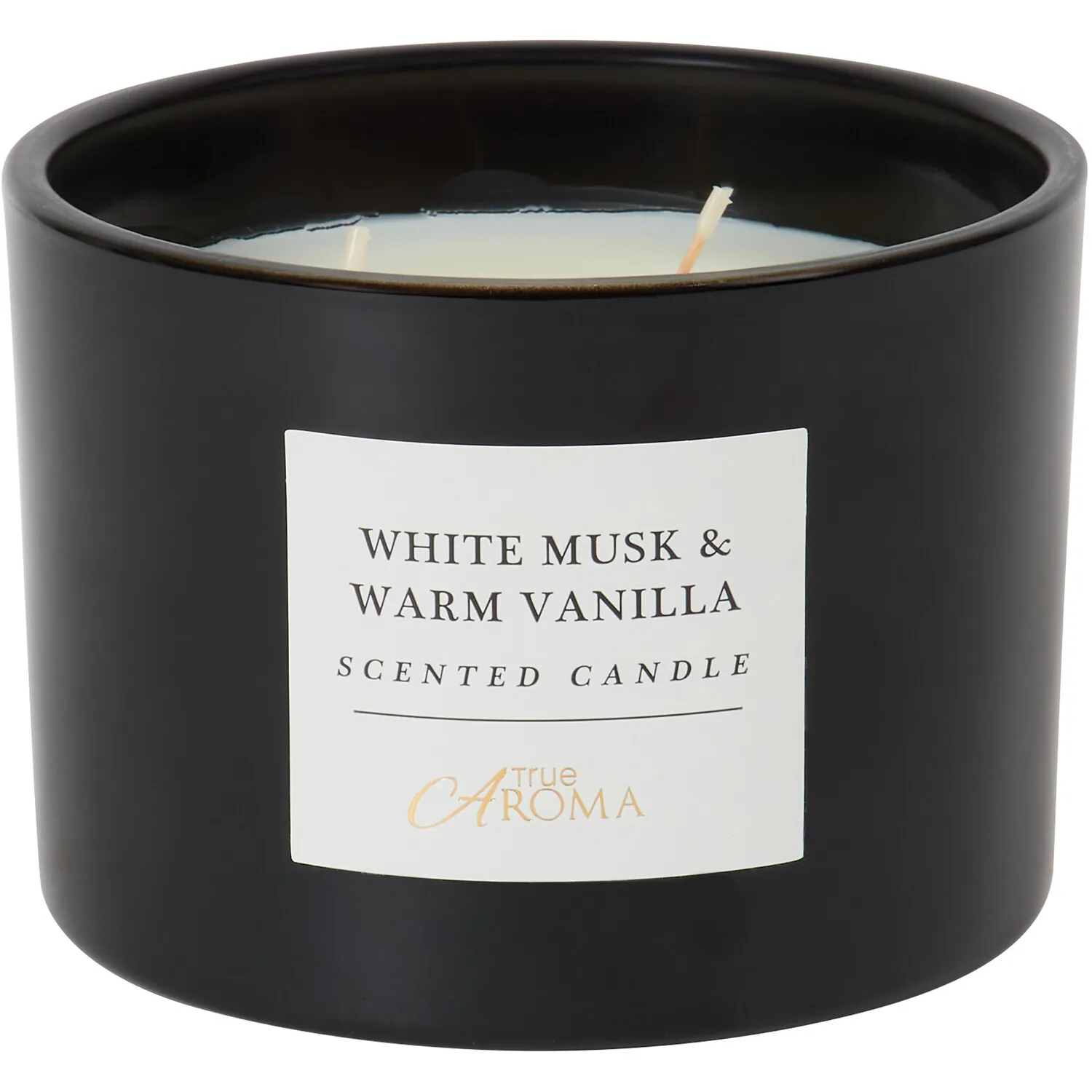 White Musk & Vanilla Candle - Black