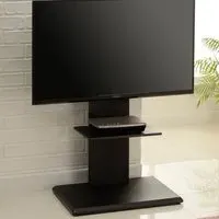 FS2 Single Shelf Floor Pedestal TV Stand with Swivel - Black