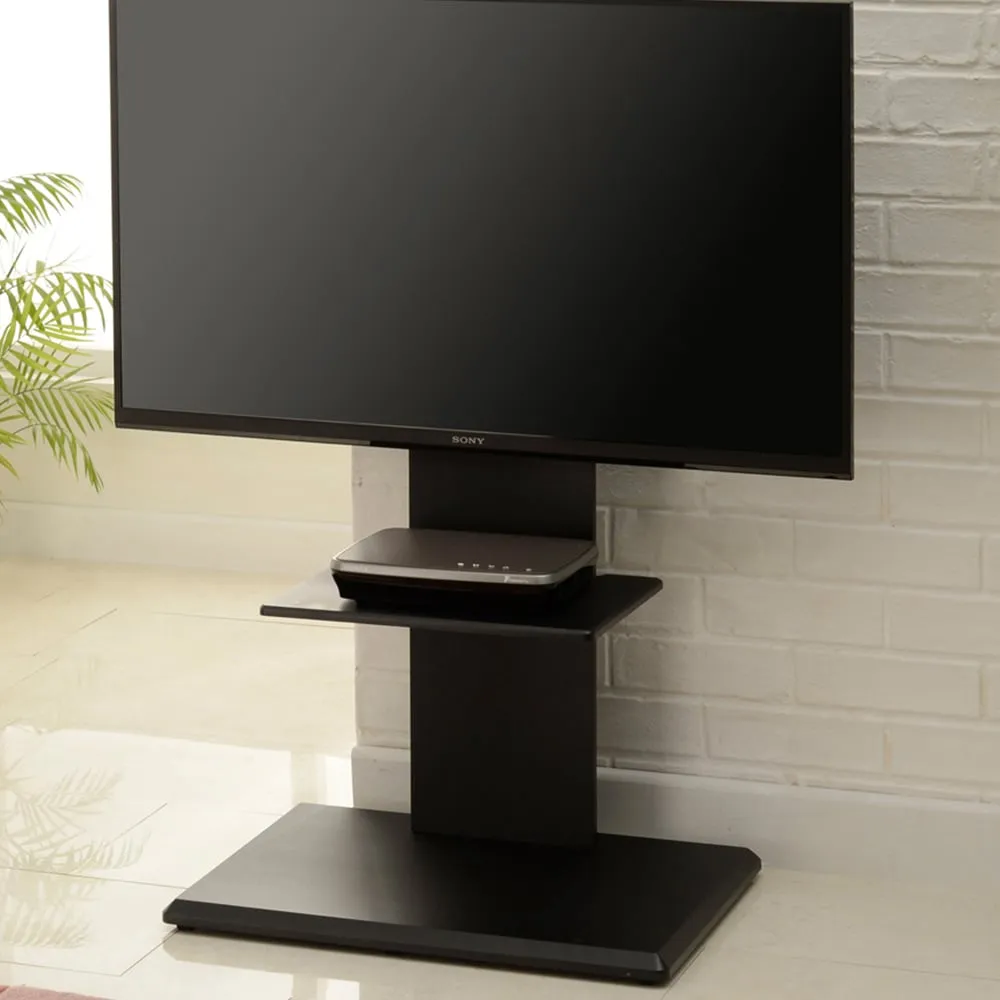FS2 Single Shelf Floor Pedestal TV Stand with Swivel - Black image