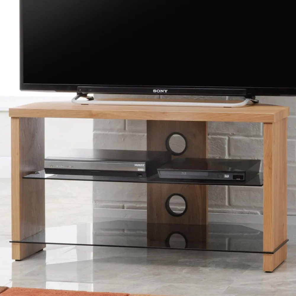 Montreal 2 Shelf TV Stand 1050mm - Brown, Oak