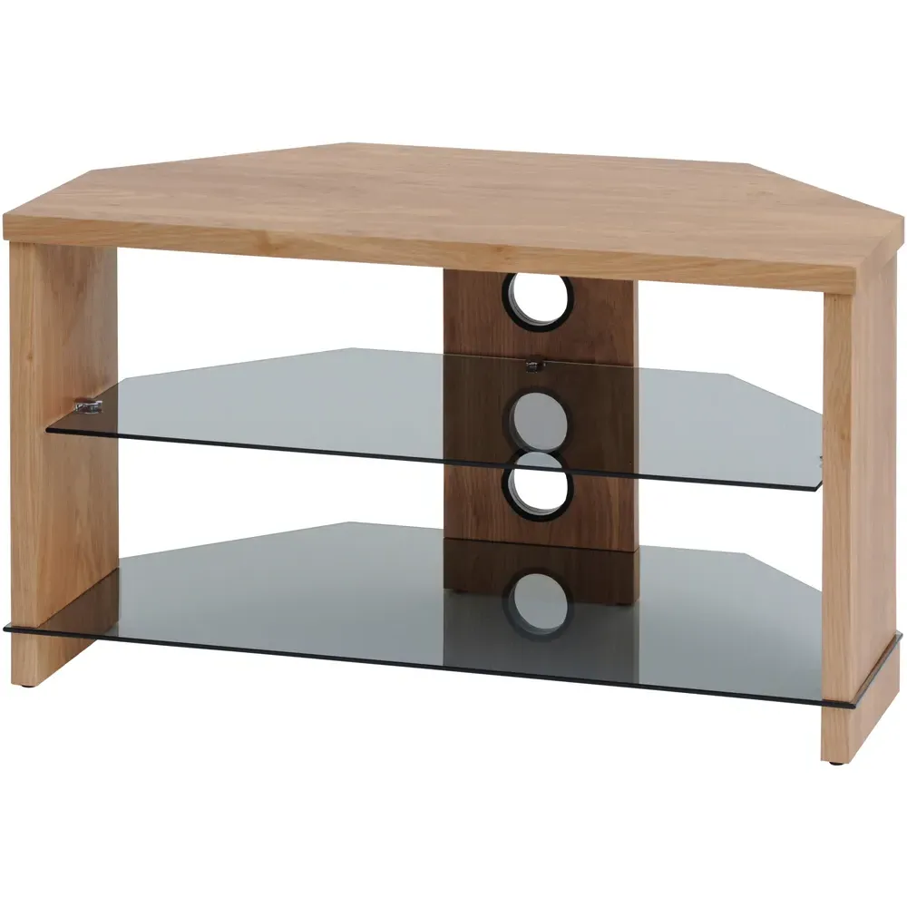 Montreal 2 Shelf TV Stand 800mm - Brown, Oak