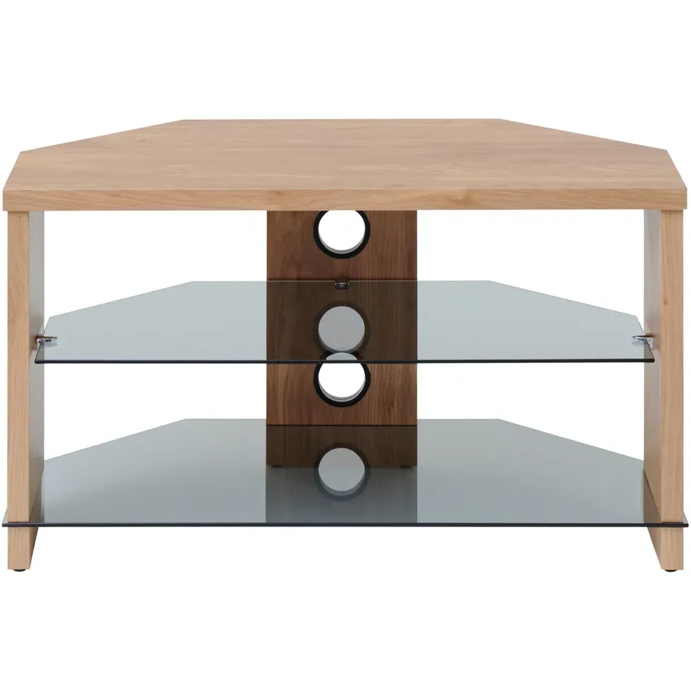 Montreal 2 Shelf TV Stand 800mm - Brown, Oak