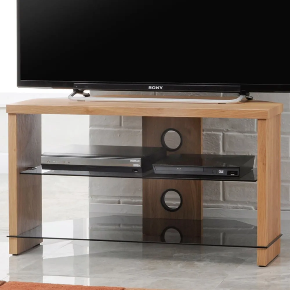 Montreal 2 Shelf TV Stand 800mm - Brown, Oak image