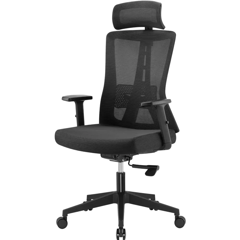 Oxford Plus Mesh Office Chair with Headrest - Black