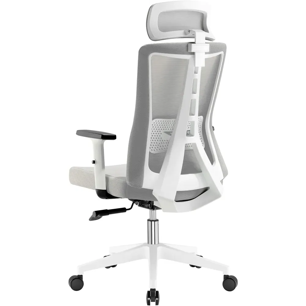 Oxford Plus Mesh Swivel Office Chair with Headrest - Grey