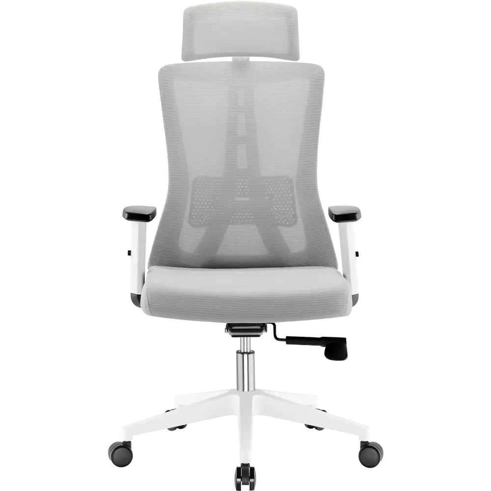Oxford Plus Mesh Swivel Office Chair with Headrest - Grey