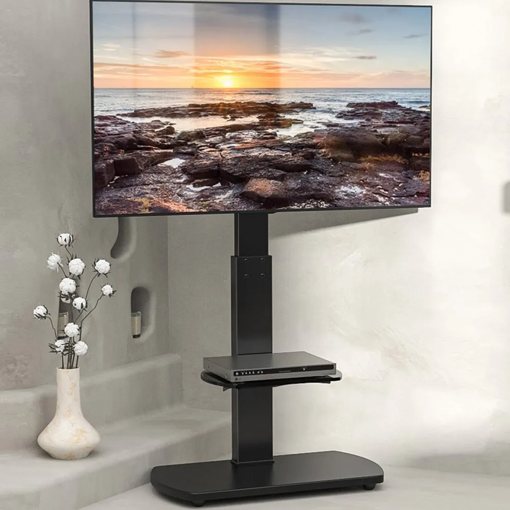 Single Shelf Freestanding TV Stand - Black image