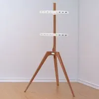 Tripod Floor TV Stand - Brown, Wood