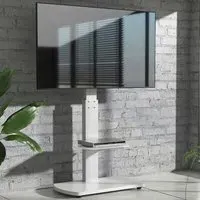 TTAP Single Shelf Freestanding TV Stand - White
