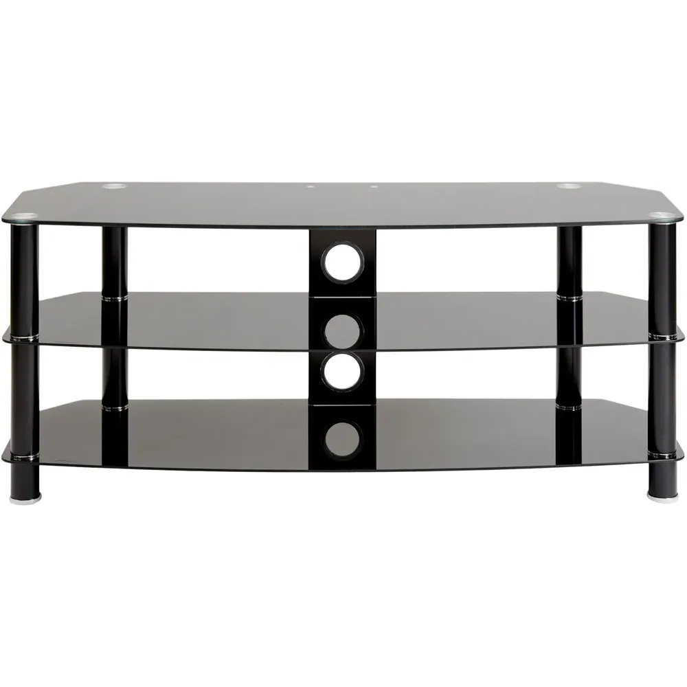 Vantage 2 Shelf TV Stand 1050mm - Black, Glass
