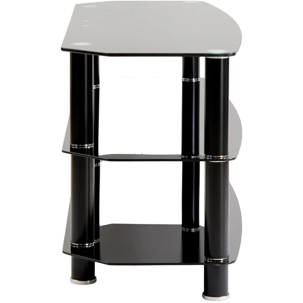 Vantage 2 Shelf TV Stand 1050mm - Black, Glass