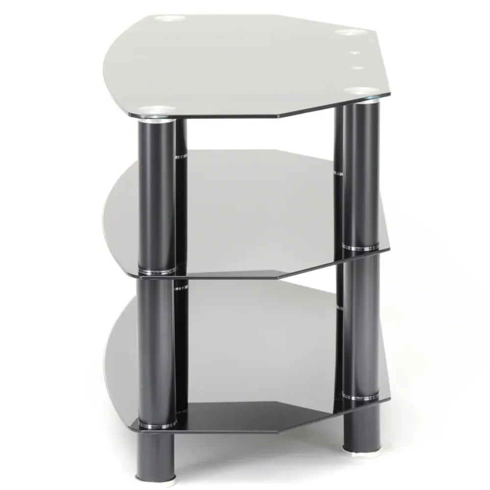 Vantage 2 Shelf TV Stand 800mm - Black, Glass