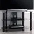 Vantage 2 Shelf TV Stand 800mm - Black, Glass