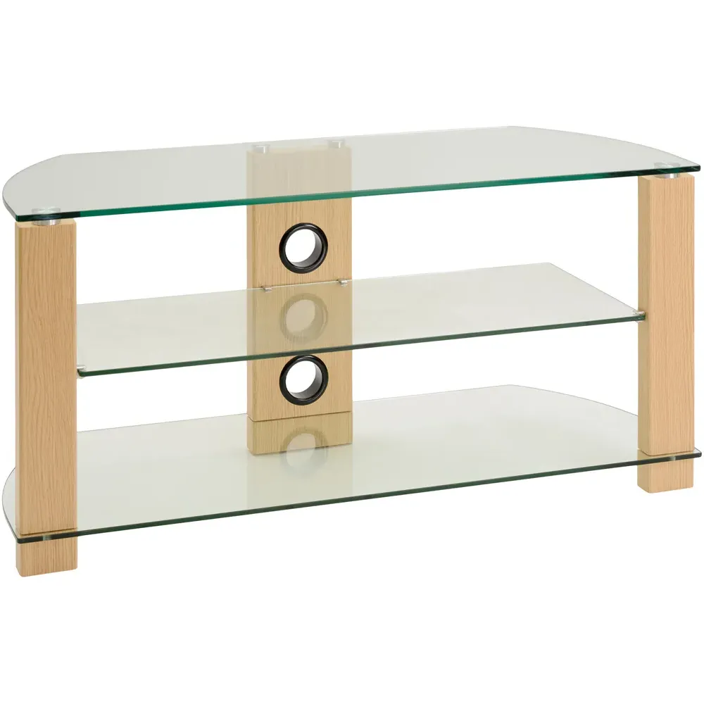 Vision 2 Shelf TV Stand 1050mm - Brown, Oak