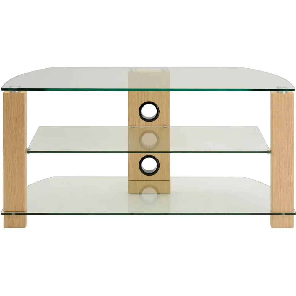 Vision 2 Shelf TV Stand 1050mm - Brown, Oak