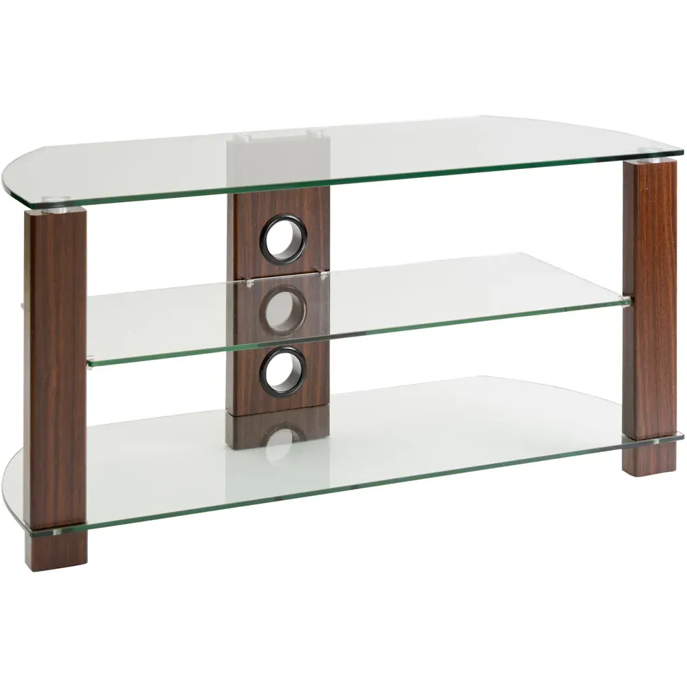Vision 2 Shelf TV Stand 1050mm - Brown, Walnut