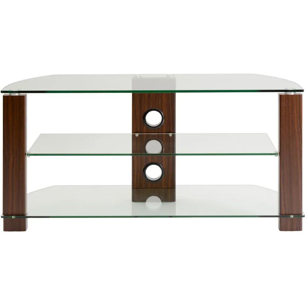 Vision 2 Shelf TV Stand 1050mm - Brown, Walnut