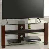Vision 2 Shelf TV Stand 1050mm - Brown, Walnut