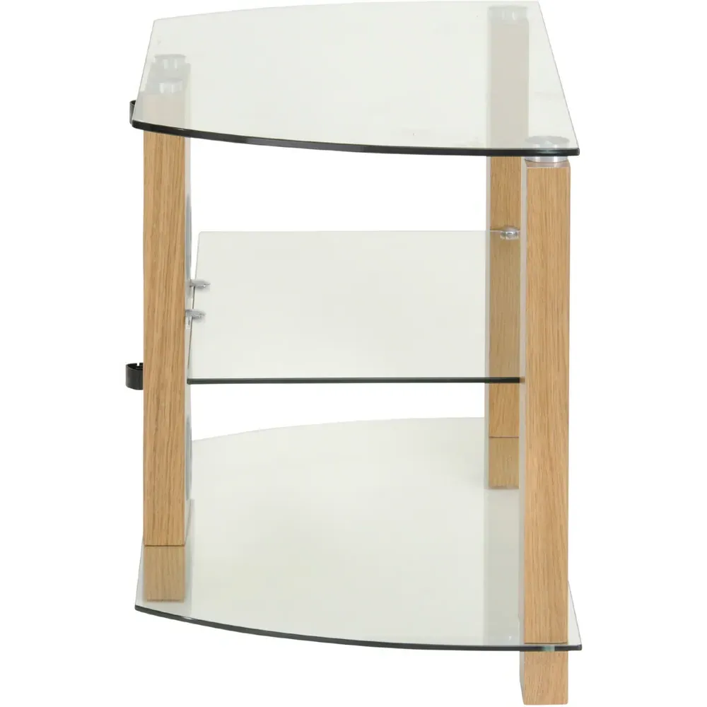 Vision 2 Shelf TV Stand 800mm - Brown, Oak